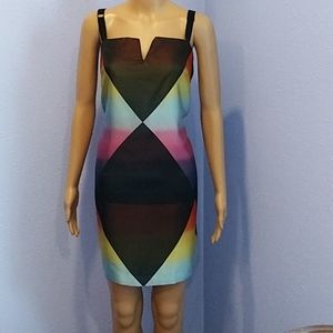 NWOT ASOS Geometric Rainbow Summer Dress 8